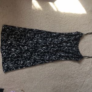 Black and white flower dress
